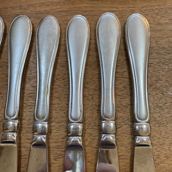 Cambridge Stainless Steel Dinner Knife (8) Evanston Pattern Frosted Outline Edge - Picture 3 of 7